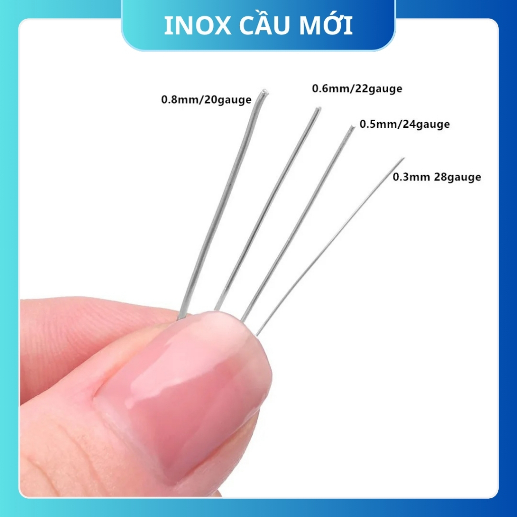 Dây inox mềm 304 cao cấp, 0.2/0.3/0.4/0.5/0.6/0.7/0.8mm, dây mềm, mỏng, phụ kiện DIY