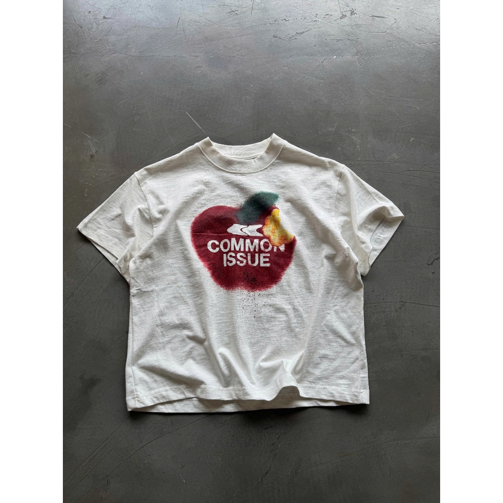 Áo Thun Form Boxy "APPLE” Chất Vải Slub Premium Cotton 250gsm Unisex Nam Nữ | Common Issue