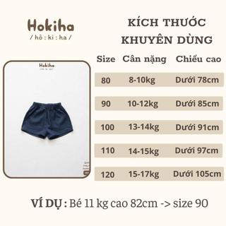 Quần Đùi Giả Bò Phối Túi Basic Cho Bé Trai Bé Gái Hokiha Vải Mềm Mại, Co Giãn Thoải Mái Size Từ 8-17kg Q62