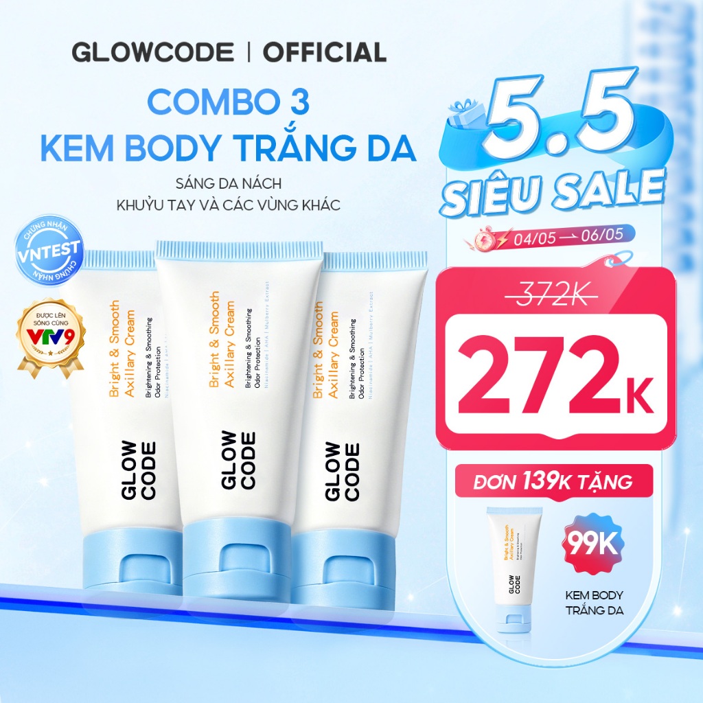 [MUA 3 TẶNG 1] Combo 3 Kem body trắng da Glowcode dưỡng ẩm dưỡng trắng ...