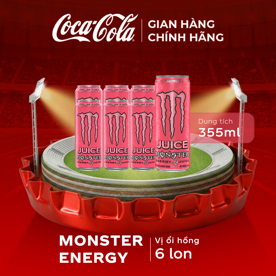 Lốc 6 Lon Nước Giải Khát Tăng Lực Monster Pipeline Punch 355ml/Lon Coca ...