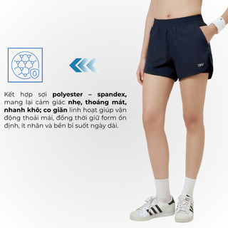 Quần Shorts Thể Thao Nữ 02 lớp VELOSAR RSP-20061 – Nhẹ, Nhanh Khô, Co Giãn, Thoáng Mát