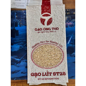 Gạo Lứt ST25 - Gạo Ông Thọ - Gạo Thực Dưỡng - Ăn Kiêng- Đặc Sản sóc Trăng
