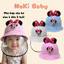 TH2 (SIZE 1-3 TUỔI) Nón mũ tai bèo cho bé trai bé gái, kèm kính chắn gió cản bụi cho trẻ em