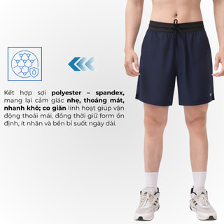 Quần Shorts Thể Thao Nam VELOSAR RSP-61401 – Nhẹ, Nhanh Khô, Co Giãn, Thoáng Mát