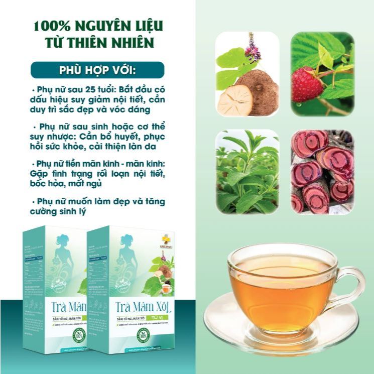 Trà Mâm Xôi Sâm Tố Nữ , Mâm Sôi Tứ Vị Giúp Hỗ Trợ Thanh Lọc Cơ Thể