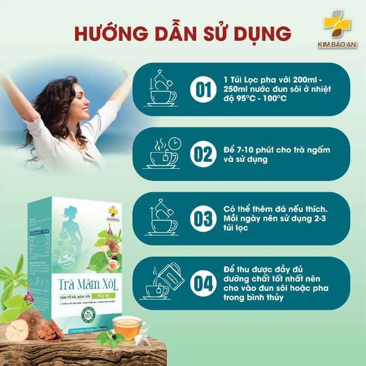 Trà Mâm Xôi Sâm Tố Nữ , Mâm Sôi Tứ Vị Giúp Hỗ Trợ Thanh Lọc Cơ Thể