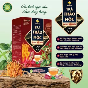 Hộp Trà Thảo Mộc Gồm Các Thành Phần (Ba Kích, Sâm Cau, Nấm Đông Trùng và Nấm Ngọc Cẩu)- Nước Trà Tea Chè Tự Nhiên