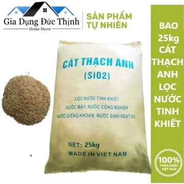 Bao 25kg cát thạch anh lọc nước giếng khoan, lọc thô.