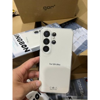 Ốp Silicon trong suốt CAO CẤP Có bảo Vệ Camera chính hãng Gor KiNGBON cho SAMSUNG S20 Đến S26Ultra