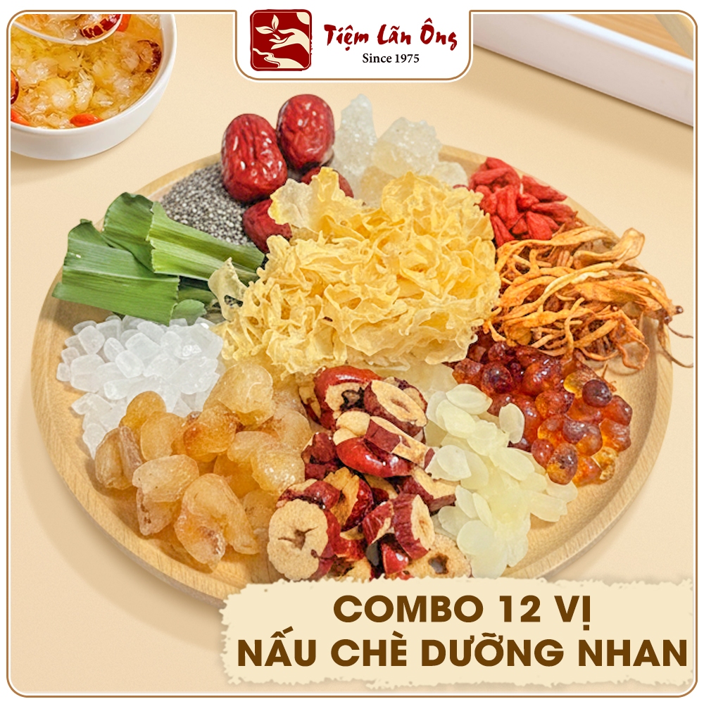 Combo 12 vị nấu chè dưỡng nhan 750g, set 12 vị nấu chè dưỡng nhan dưỡng da, tóc, móng khỏe