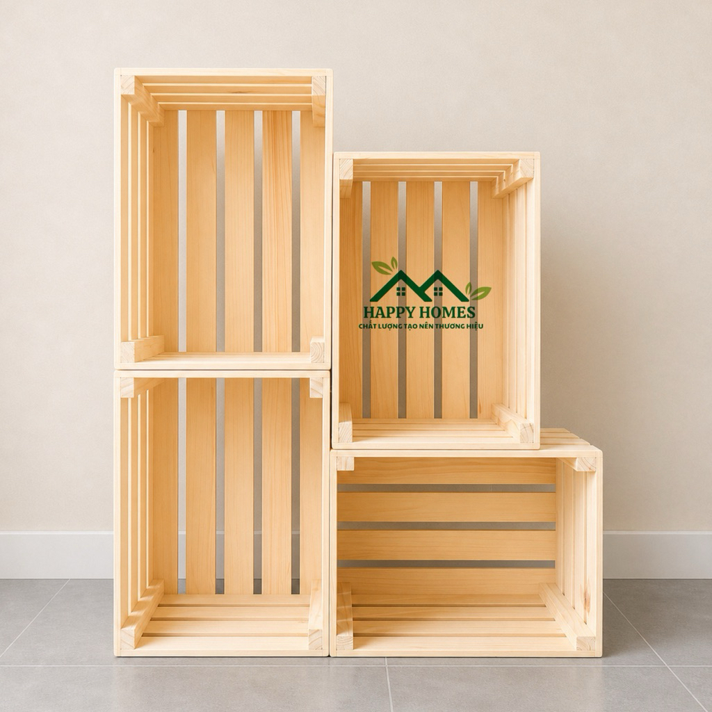 Hộp Gỗ Pallet Decor Trang Trí Nhiều Kích Thước, Thùng Gỗ Đựng Đồ Đa Năng Bằng Gỗ Thông Mới | BigBuy360 - bigbuy360.vn
