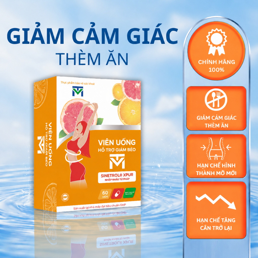 Viên uống hỗ trợ giảm béo VTM, giảm cảm giác thèm ăn, an toàn không tác dụng phụ - lọ 60 viên