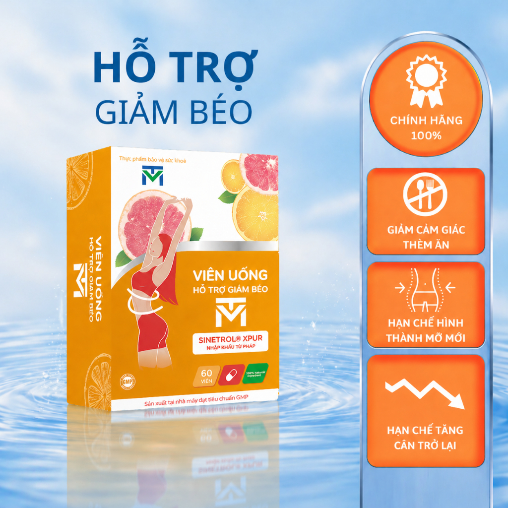 Viên uống hỗ trợ giảm béo VTM, giảm cảm giác thèm ăn, an toàn không tác dụng phụ - lọ 60v