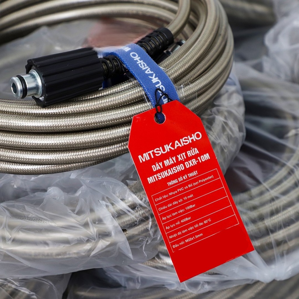 Dây Rửa Xe Gia Đình MITSUKAISHO DXR 10m, Áp Lực Tối Đa 400 bar, Bảo Hành 12 Tháng