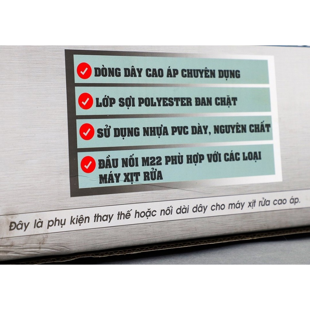Dây Rửa Xe Gia Đình MITSUKAISHO DXR 10m, Áp Lực Tối Đa 400 bar, Bảo Hành 12 Tháng