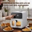Nồi chiên hơi nước QCOOKO QO6AFS dung tích 6L công suất 1400W, công nghệ nướng STEAM AIR mới nhất