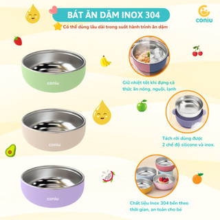 Set Ăn Dặm Inox Cho Bé, Combo Bát, Khay, Yếm, Thìa, Cốc Inox 304 An Toàn, Tiện Lợi, Bền Đẹp