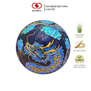 Nón Cỏ Bàng 16V Q Gallery - Đan Vẽ Tay - Dáng Rồng