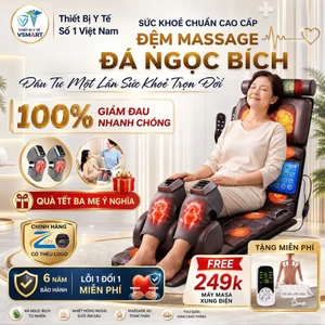 Đệm Massage Toàn Thân Nhật Bản Z99 Pro Đá Ngọc Bích, Nệm Thảm Ghế Massage Giảm Đau Cổ Vai Gáy