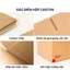 Combo 10 Hộp carton đối khẩu đóng hàng Size 18x10x3cm, Hộp giấy bìa Carton đóng gói hàng giá rẻ
