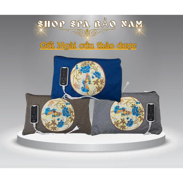 Gối Ngải Cứu Chườm Nóng, Gối Thảo Dược Ngải Cứu Kê Cổ Gối Đầu, Gối Ngải Cứu Cắm Điện Chống Nhức Mỏi