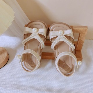 [22-31] Dép Sandal Quai Đính Nơ Ngọc Tiểu Thư Cho Bé Gái Từ 2 Tuổi K186