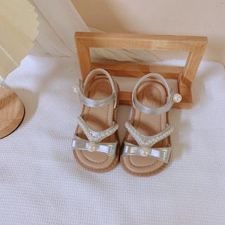 [22-31] Dép Sandal Quai Đính Nơ Ngọc Tiểu Thư Cho Bé Gái Từ 2 Tuổi K186