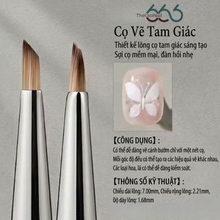 Cọ Vẽ Hoa Tam Giác Lông Chồn Siêu Hot – Cọ Nail Chuyên Dụng Vẽ Hoa Chi Tiết, Mịn, Chuẩn Sắc THEGIOINAIL666