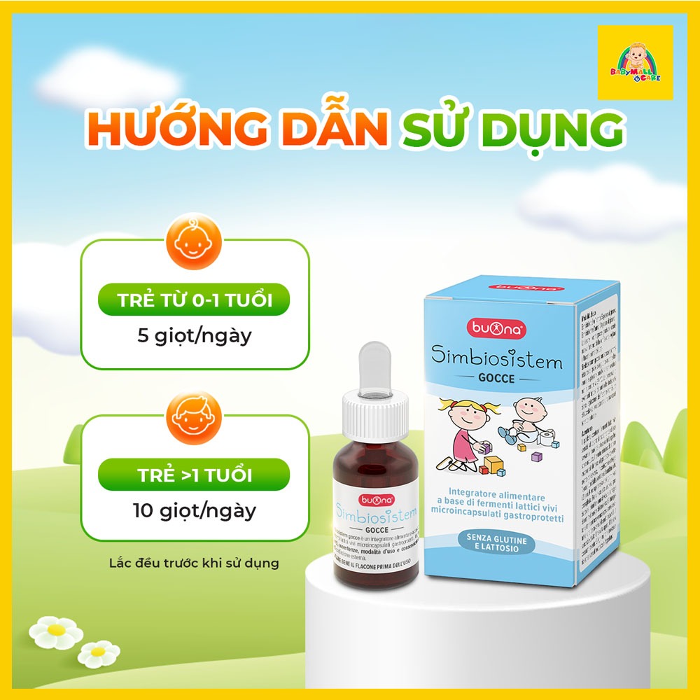 Dung Dịch Nhỏ Giọt Simbiosistem Gocce 10ml Bổ Sung Lợi Khuẩn Cho Bé | Babymall & Care