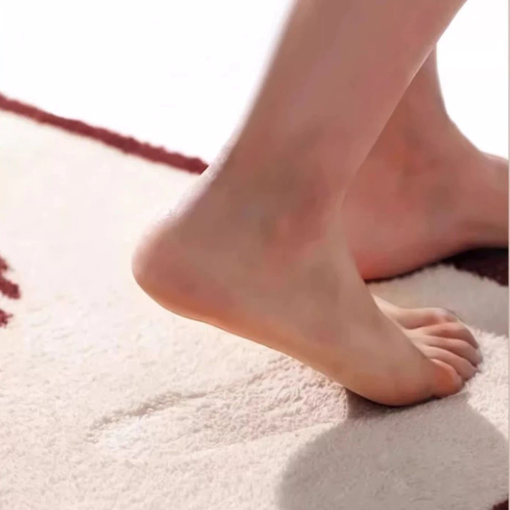Thảm Trải Sàn Lông Cừu Giả Cashmere Siêu Mềm, Thảm Chùi Chân Thấm Nước Chống Trượt, Thảm Decor Phòng Ngủ Dài