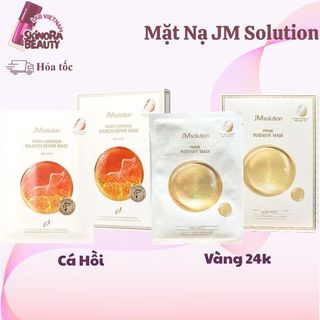 Mặt Nạ Cá Hồi JM Solution Mặt Nạ Vàng 24k JM Water Luminous Salmon Repair Special - Skinora Beauty