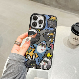 Ốp Lưng iPhone Shark Baby IMD Nhám Chống Sốc, Bảo Vệ Camera Dành Cho iP 7/8/X/XS/11/12/13/14/15/16/17/Plus/Pro/Max/Air