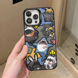 Ốp Lưng iPhone Shark Baby IMD Nhám Chống Sốc, Bảo Vệ Camera Dành Cho iP 7/8/X/XS/11/12/13/14/15/16/17/Plus/Pro/Max/Air