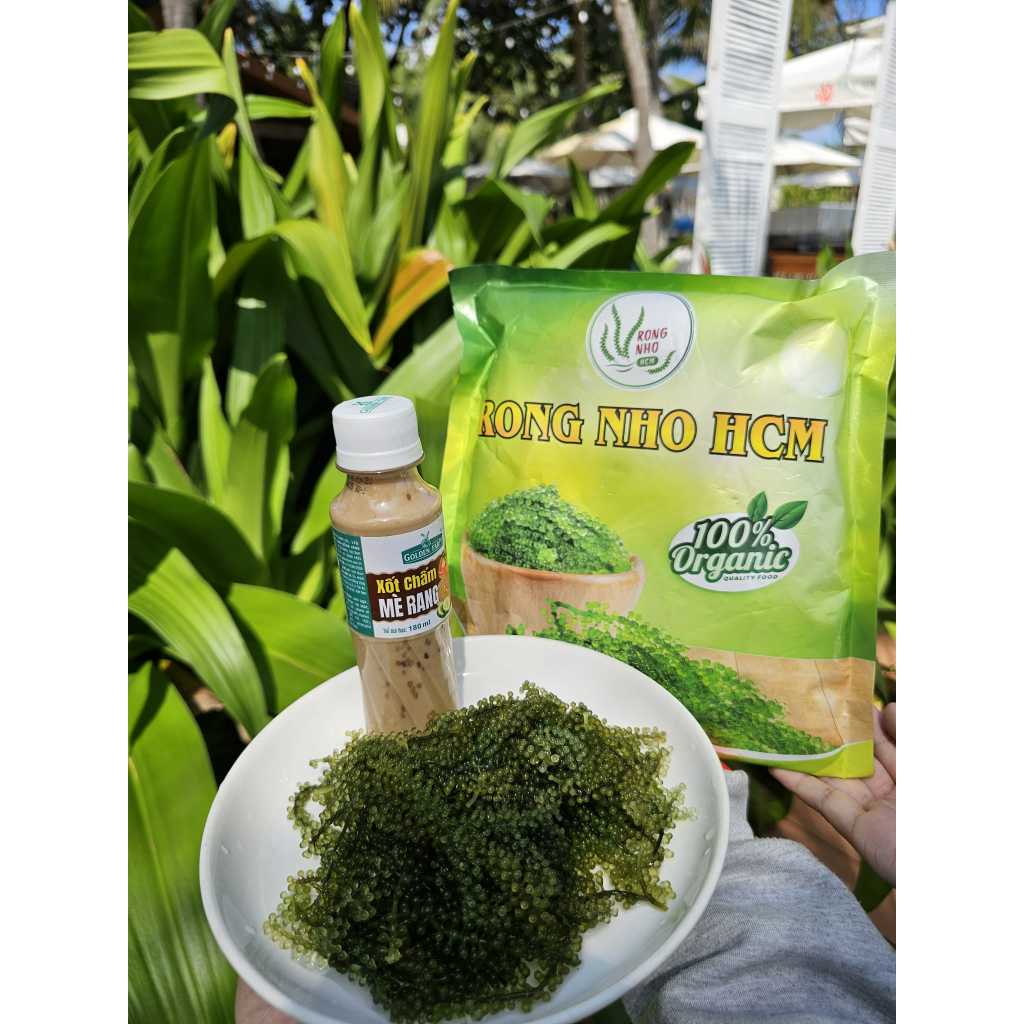 Rong nho tách nước -  Rong Nho HCM ( 1kg có 10 gói nhỏ 100gr )