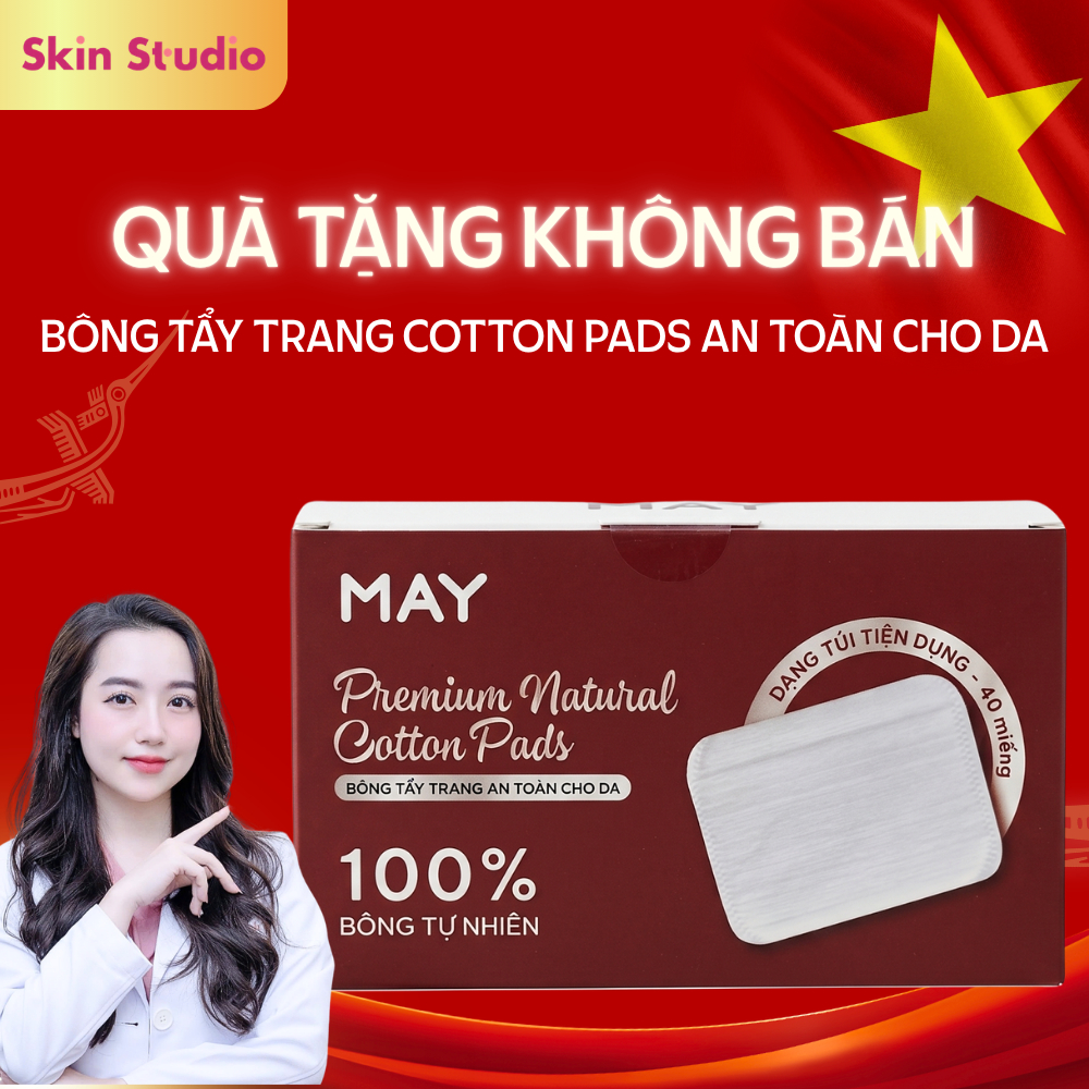 [QUÀ TẶNG] Bông tẩy trang Cao Cấp chất liệu bông tự nhiên giúp làm sạch mọi bụi bẩn bám trên da