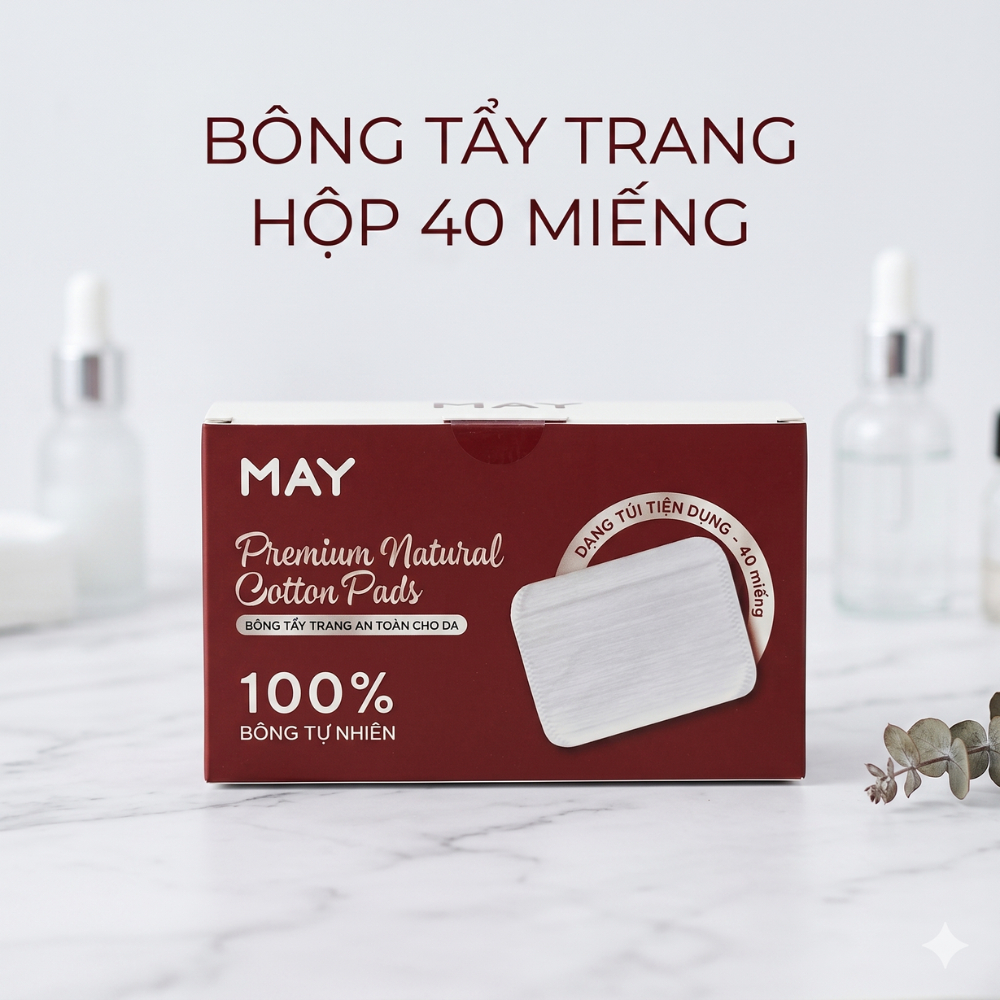 [QUÀ TẶNG] Bông tẩy trang Cao Cấp chất liệu bông tự nhiên giúp làm sạch mọi bụi bẩn bám trên da