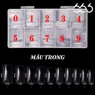 Set Tip Úp Móng Chân Form Lớn Full Cover 500pcs (0–9) – Tip Úp Gel Nhanh, Form Tự Nhiên Chuẩn Salon THEGIOINAIL666