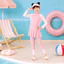 Đồ Bơi Bé Gái Dài Tay Chống Nắng Quần Dài Kèm Váy SHELLS – Baby Shark Shop