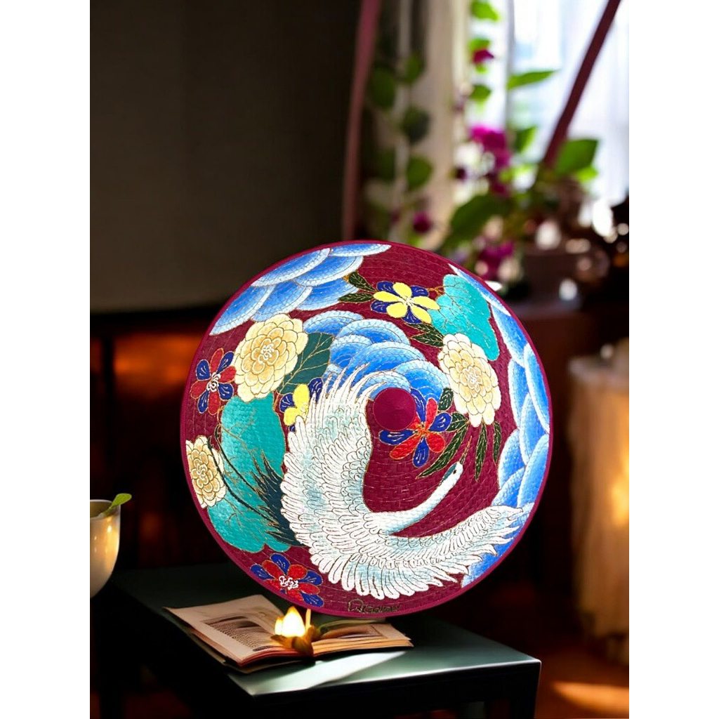 Nón Cỏ Bàng 16V Q Gallery - Đan Vẽ Tay - Vũ Hạc