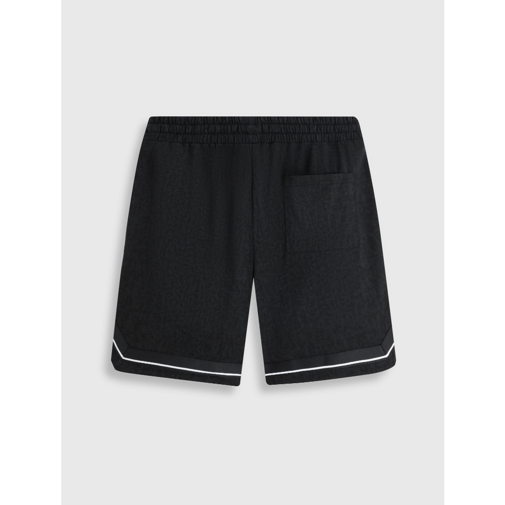 Quần short nam CANIFA chất liệu cotton mềm mịn ống rộng cạp chun phối line 8BS26S023