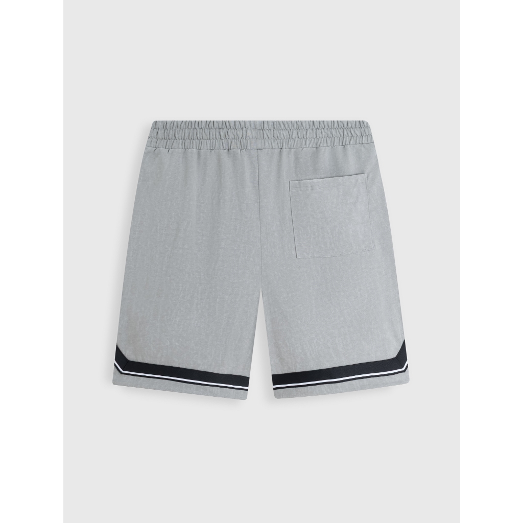 Quần short nam CANIFA chất liệu cotton mềm mịn ống rộng cạp chun phối line 8BS26S023