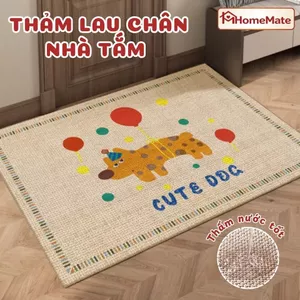 Thảm Lau Chân Thấm Nước Nhanh, Thảm Nhà Tắm Chống Trượt Vải Lanh, Thảm Chùi Chân Không Bám Bụi Cắt Tùy Ý