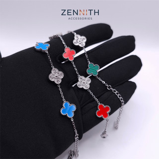 Lắc tay Nữ titan cao cấp Zennith cỏ 4 lá mang lại may mắn ZENNITH ACCESSORIES ZNLT11