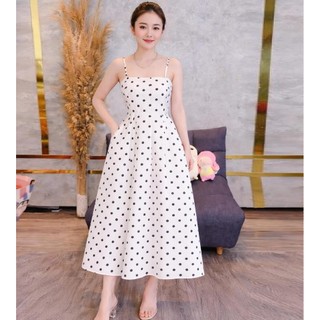 Váy 2 Dây Nữ Chun Lưng Chất Lụa Mango Mặc Nhà Đi Biển Dạo Phố, Đầm Nữ Hai Dây Mùa Hè Trẻ Trung VD04 BIGSIZE 72KG BEEKIDS