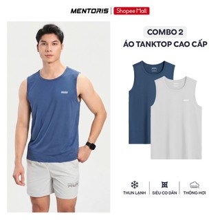 COMBO 2 Áo TankTop Nam MENTORIS, Áo Ba Lỗ Thun Lạnh Thoáng Khí,Dáng Gọn Người,Nhiều Màu Sắc CB2MTT01