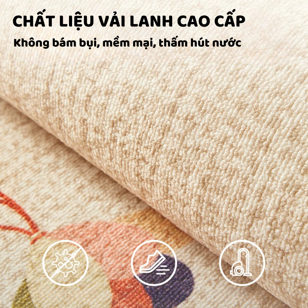 Thảm Lau Chân Thấm Nước Nhanh, Thảm Nhà Tắm Chống Trượt Vải Lanh, Thảm Chùi Chân Không Bám Bụi Cắt Tùy Ý