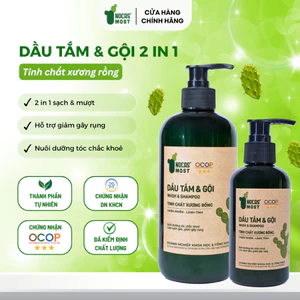 Dầu tắm gội thiên nhiên Nocas Most chiết xuất Xương rồng giảm rụng tóc, giúp tóc chắc khỏe,bóng mượt 150ml/ 500ml