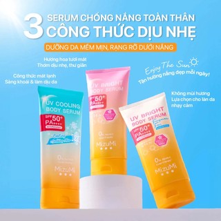 Kem Chống Nắng Body MizuMi UV Bright Body Serum Tone Up Beige/ Lilac KCN Body Nâng Tone MizuMi 120 ml - Skinora Beauty