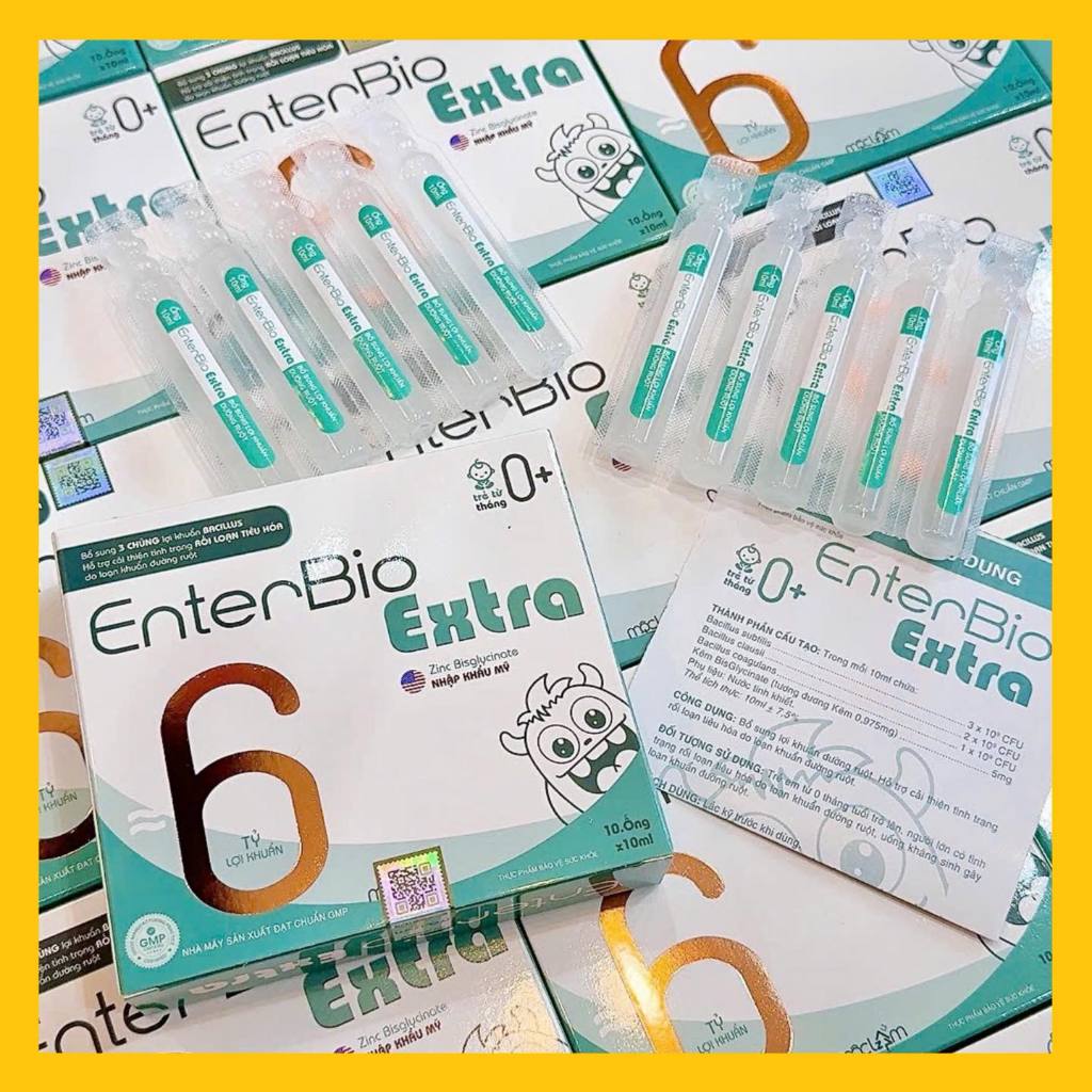 Men Vi Sinh EnterBio Extra Hỗ Trợ Tiêu Hóa Cho Bé Từ 0 Tháng Tuổi Hộp 10 Ống | Babymall & Care